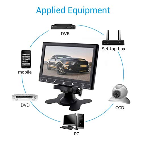 Portátil HDMI Monitor 7 Pulgadas 1024x600 HD LED Display CCTV Monitor con HDMI VGA AV Puerto Remote Control para automóvil Seguridad Cámara Raspberry Pi PC