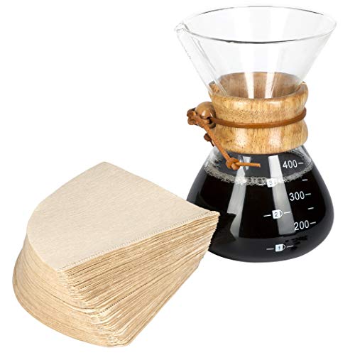 "Pour Over" Cafetera - con 100 filtros de papel - por LVKH (400 ml, 1 taza)