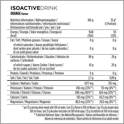 PowerBar Isoactive Orange 600g - Bebida Deportiva Isotónica - 5 Electrolitos + C2MAX