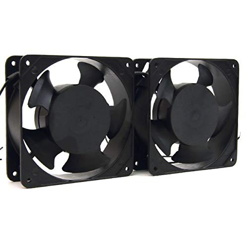 powergreen RAC-00003-ST Doble Ventilador de 12 Cm para Armario Rack