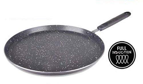 Premium Molde para Tartas Antiadherente Revestimiento de mármol y Dos Capas de sartén para roti y chapati, Antiadherente, de Tawa, de Tava (26 cm)