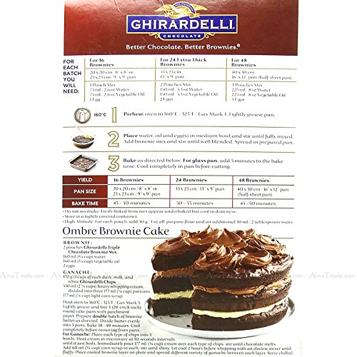 Preparado para tarta de Chocolate Triple Chocolate Brownie Mix 2.26kg Ghirardelli