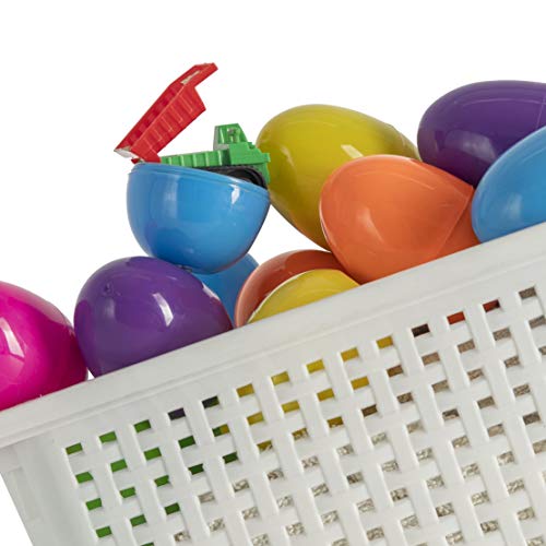 PREXTEX Huevos de Pascua de Juguete Rellenos con Vehículos de Construcción a Cuerda