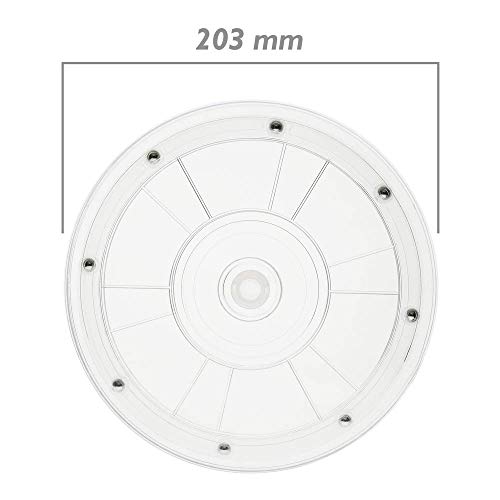 PrimeMatik - Base giratoria Manual de 20,3 cm. Plataforma Rotatoria Transparente