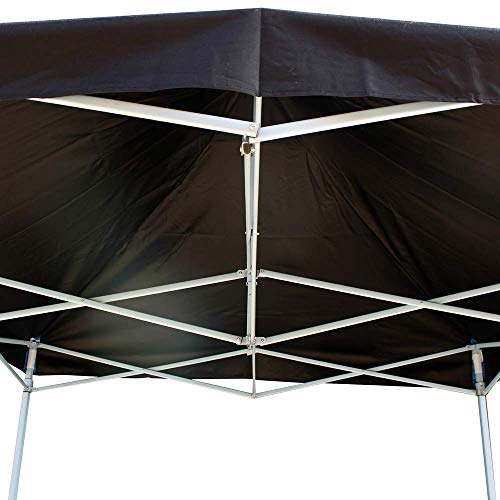 PrimeMatik - Carpa Plegable 300x450cm Tienda Negra con Telas Laterales