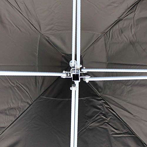 PrimeMatik - Carpa Plegable 300x450cm Tienda Negra con Telas Laterales