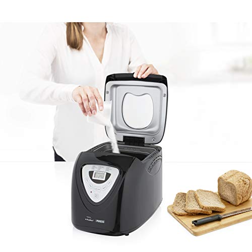 Princess 152009 Panificadora Completamente automática óptimo para dietas Especiales y alergias, Gluten, 15 programas, Temporizador Digital, Capacidad de 900 Gramos, Negra, 18/8 Stainless Steel, Negro