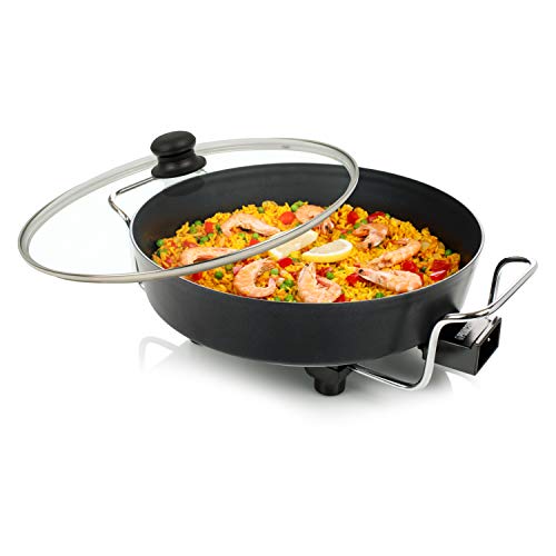 Princess 162367 Multi Wonder Chef Pro, Cazuela multiusos eléctrica versátil, 35 cm de diámetro, 7.cm de profundidad, termostato regulable, 1800 W, Negro