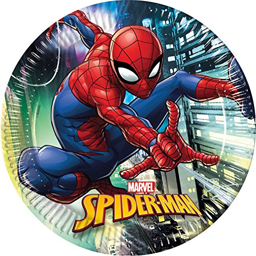Procos 10118255 Set de fiesta con diseño de Spiderman, 52 piezas