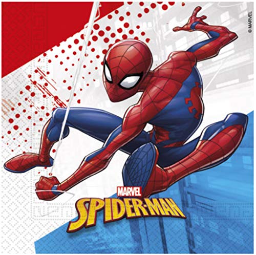 Procos 10132630 Marvel Spiderman Super Hero - Juego de Accesorios para Fiesta (compostable, Multicolor)