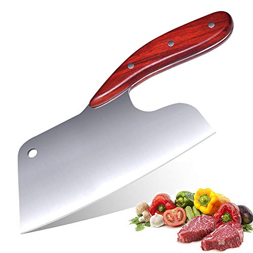 Promithi - Cuchillo chino para picar, cuchillo de cocina, cuchillo de cocina, cuchillo de carnicero, verduras, cuchillo de carne, cuchillo de frutas, cuchillo de santoku, cuchillo multiusos