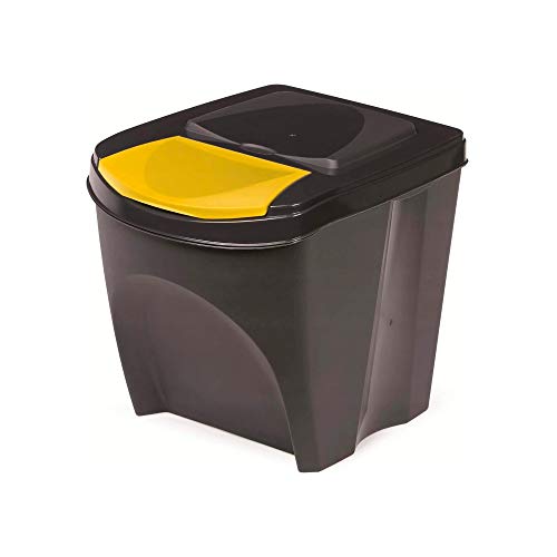 Prosperplast - Cubo de basura con compartimentos, 3 x 20 l, color gris