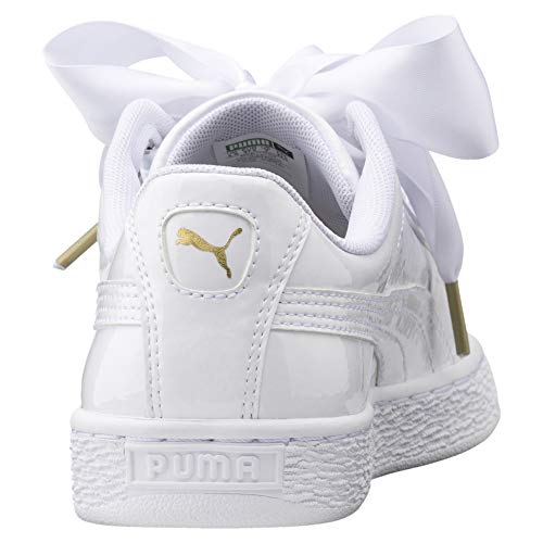 PUMA Basket Heart Patent WN'S, Zapatillas para Mujer, Blanco White White, 39 EU