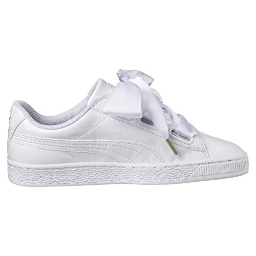 PUMA Basket Heart Patent WN'S, Zapatillas para Mujer, Blanco White White, 39 EU