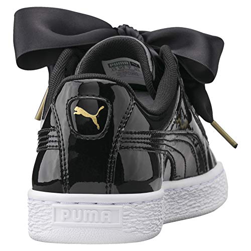 PUMA Basket Heart Patent WN'S, Zapatillas para Mujer, Negro Black Black, 36 EU