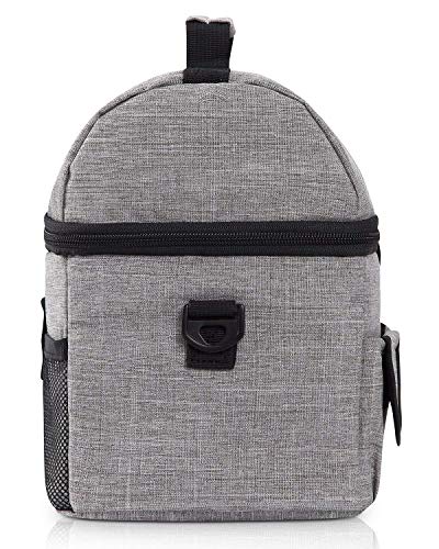 PuTwo Térmica Porta Alimentos 8L Hermética Bolsa Térmica Plegable Bolso Nevera Térmica Tela Bolsas Térmicas para Llevar Comida Nevera Almuerzo para Adulto Mujer Niños Trabajo Oficina Playa Viaje -Gris