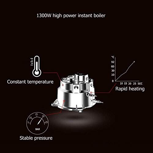 PXX Cafeteras Cafetera Automática de la Bomba de Alta Extracción 19Bar Presión Completamente Automática Grueso de Tóner 5 Engranaje de Ajuste 1300W de Alta Potencia Espressos