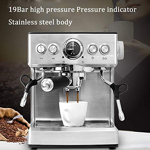 PXX Cafeteras Cafetera Italiana Hogar Vapor Semi-Automático de la Presión de la Leche de la Bomba de Espuma 15 de la Barra de Acero Inoxidable, Independiente de la Máquina Espresso Espresso Máquinas