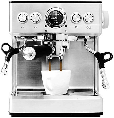 PXX Cafeteras Cafetera Italiana Hogar Vapor Semi-Automático de la Presión de la Leche de la Bomba de Espuma 15 de la Barra de Acero Inoxidable, Independiente de la Máquina Espresso Espresso Máquinas