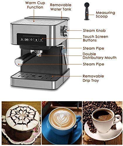 PXX Máquina de Café, Y 20 Bares Eléctrica Italiana Cafetera, Hogar Americano Del Café Express de la Máquina, Fancy Espuma de Leche Hacedor, Regalos para Los Amantes Del Café, 220V