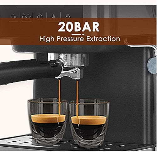 PXX Máquina de Café, Y 20 Bares Eléctrica Italiana Cafetera, Hogar Americano Del Café Express de la Máquina, Fancy Espuma de Leche Hacedor, Regalos para Los Amantes Del Café, 220V