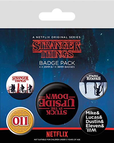 Pyramid Pack Chapas Stranger Things Logo, Multicolor (BP80656)