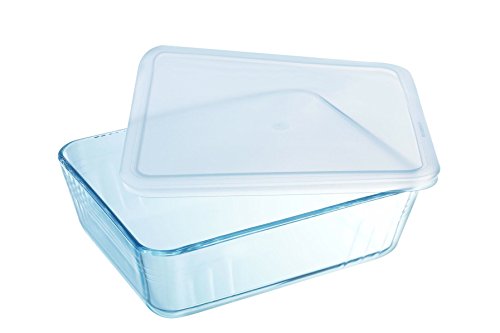 Pyrex Classic - Recipiente rectangular con tapa, 22 X 17 X 6 cm, 1,5 litros