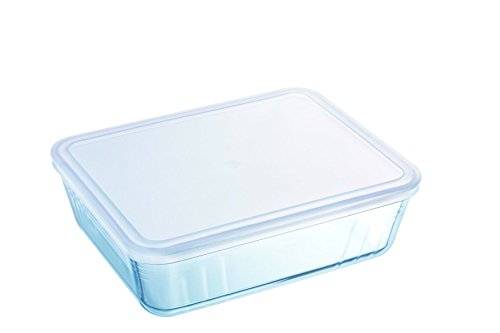 Pyrex Classic - Recipiente rectangular con tapa, 22 X 17 X 6 cm, 1,5 litros