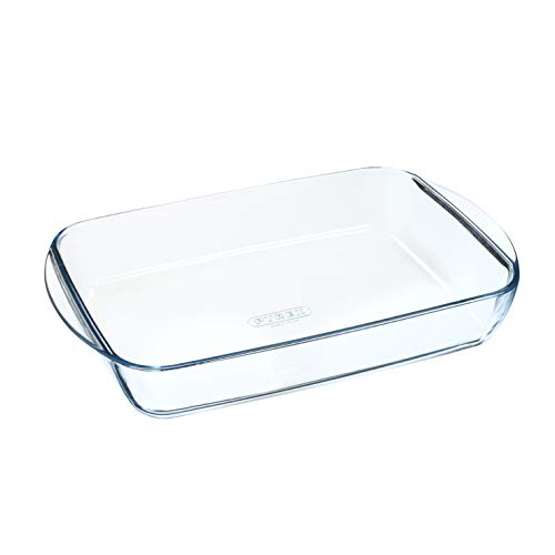 Pyrex Classic - Set 2 fuentes (35x23 + 40x27), Vidrio borolilicato, 41x28x6cm