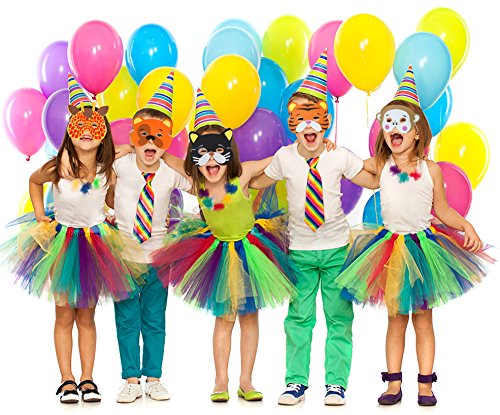 QIMEI-SHOP Máscaras de Animal 12 x Niños Eva Foam Máscaras con Cuerda Elástica Máscaras de Ojos para Fiesta de cumpleaños Tema