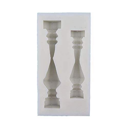 qingqingR Pilares del Griego clásico Molde Columna Romana Molde Sugarcraft Resina epoxi Herramientas de Arte