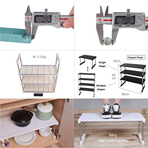 Qisiewell Estante de Cocina Estante de gabinete Estante de Almacenamiento estantería de baño Estante de baño Estante de baño Estante de Zapatos Estante de gabinete Base Blanco Soporte Plegable