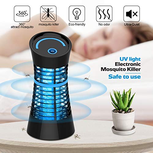 Qomolo Lámpara Anti Mosquitos, Mata Mosquitos Electrico Mosquitos Killer, UV Luz Lampara para Segura y Eficaz Repelente Zapper Mosquitos Polillas para Salón, Cocina, Despacho y Habitación Infantil