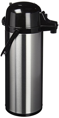 Quid 7520006 Xylon - Isotermo Café con Surtidor Doble Pared Vidrio/ Acero Inoxidable, 1.9 Litros, color Negro