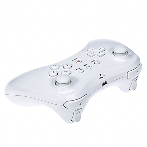 QUMOX Controlador Mando de Juego inalámbrico Bluetooth U Pro Controller Gamepad para Nintendo Wii U, Blanco