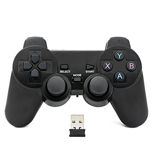 QUMOX Mando de juego Controlador inalámbrico 2.4GHz Gamepad Joystick Gamepad para PC