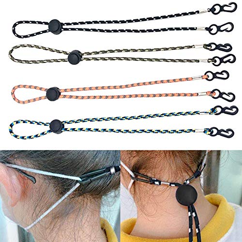 Raburt 4/5 piezas ajustable Length Face Cover Lanyard Holder Hanger Around The Neck Rest Ear Saver for Kids School