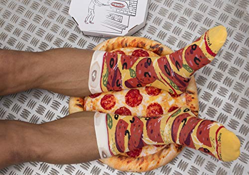 Rainbow Socks - Pizza Pepperoni Mujer Hombre - 4 pares de Calcetines - Tamaño 36-40