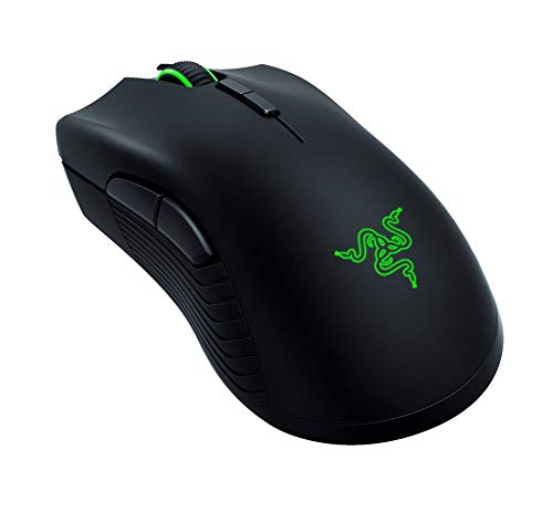 Razer Mamba Wireless Ratón Gaming con Sensor Óptico de 16.000 DPI, para Juegos con 7 Botones Programables, Interruptores Mecánicos, Hasta 50 Horas de Duración de la Batería, Negro