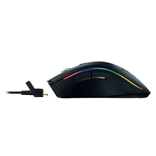 Razer Mamba Wireless - Ratón para Gaming (ergonómico, inalámbrico, para Esports, retroiluminación RGB, Sensor de hasta 16000 dpi, sensibilidad Ajustable, 9 Botones programables)