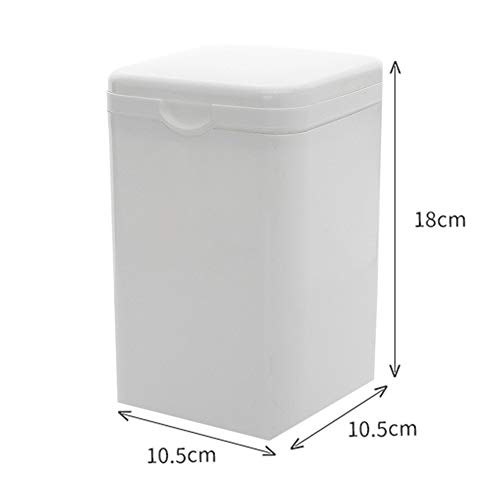 Recipiente de reciclaje de mesa de cocina doble, papeleras pequeñas 2 x 2L para el hogar, papelera sanitaria con tapa abatible para baño de dormitorio-white+black