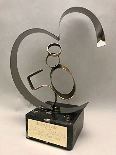 Regalo para bodas de oro GRABADO figura corazón 50 aniversario regalos PERSONALIZADOS