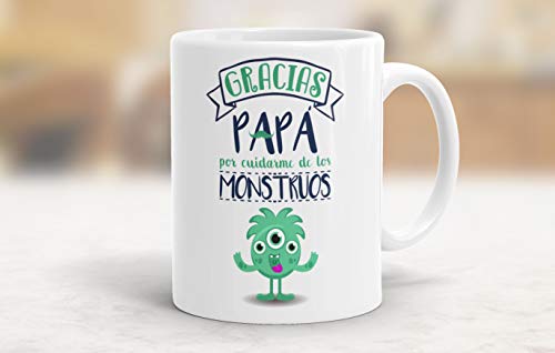 REGALOS ESTRELLA AZUL Taza día del Padre Regalo para Papa, Papa te Quiero, al Mejor papá del Mundo, Regalos Padres, Regalos día del Padre, te Quiero Papa, Taza con Frases (Gracias papá)