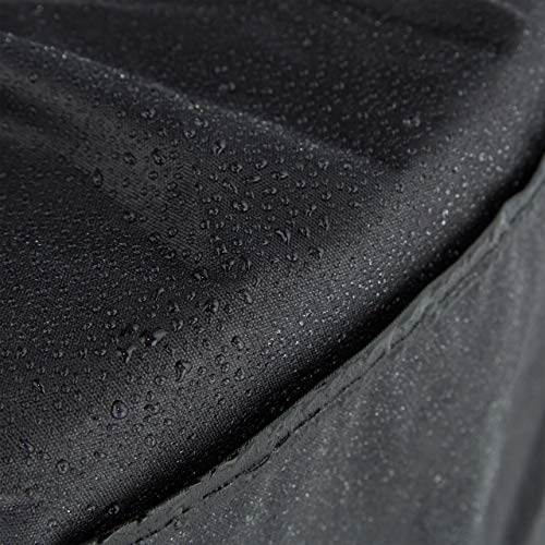 Relaxdays Funda Estufa Exterior, Protector Calentador Terraza, Seta, Bar, Impermeable, Poliéster, 1 Ud, 250x70 cm, Negro