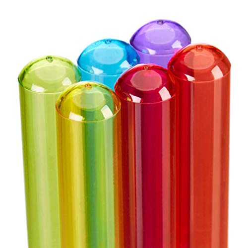 Relaxdays Vasos para chupitos con forma de tubo de ensayo, Con soporte, Plástico, 4 cl, Multi-color