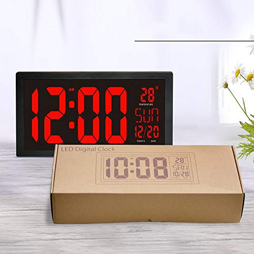 Reloj de Pared LED, Colgante de Pared de la Sala de Estar, Reloj de Escritorio, Pantalla Grande, Reloj Despertador Digital de Alta definición