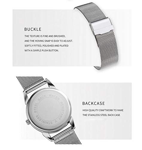 Reloj de Pulsera para Hombre de Acero Inoxidable Plateado, Resistente al Agua, Marca Superior, Reloj para Hombre, Personalizable, con el Nombre de Panda, Cupcake, Turquesa, Corazones