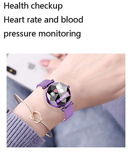 Reloj Inteligente de Fitness de Alta Gama Pantalla Redonda Pantalla a Color HD Dynamic Ui Frecuencia cardíaca y presión Arterial Monitorización de la Salud Pulsera Femenina