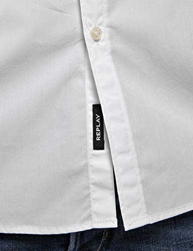 REPLAY M4948a.000.83214 Camisa, Blanco (White 1), XXX-Large para Hombre