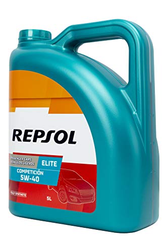 REPSOL 540653 Aceite DE Motor Elite COMPETICIÓN 5W40 5 litros, Transparente, 5L